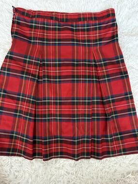 Rifle Girls 12.5 Red Checked Tartan Plaid Skirt. Exc. Quality.